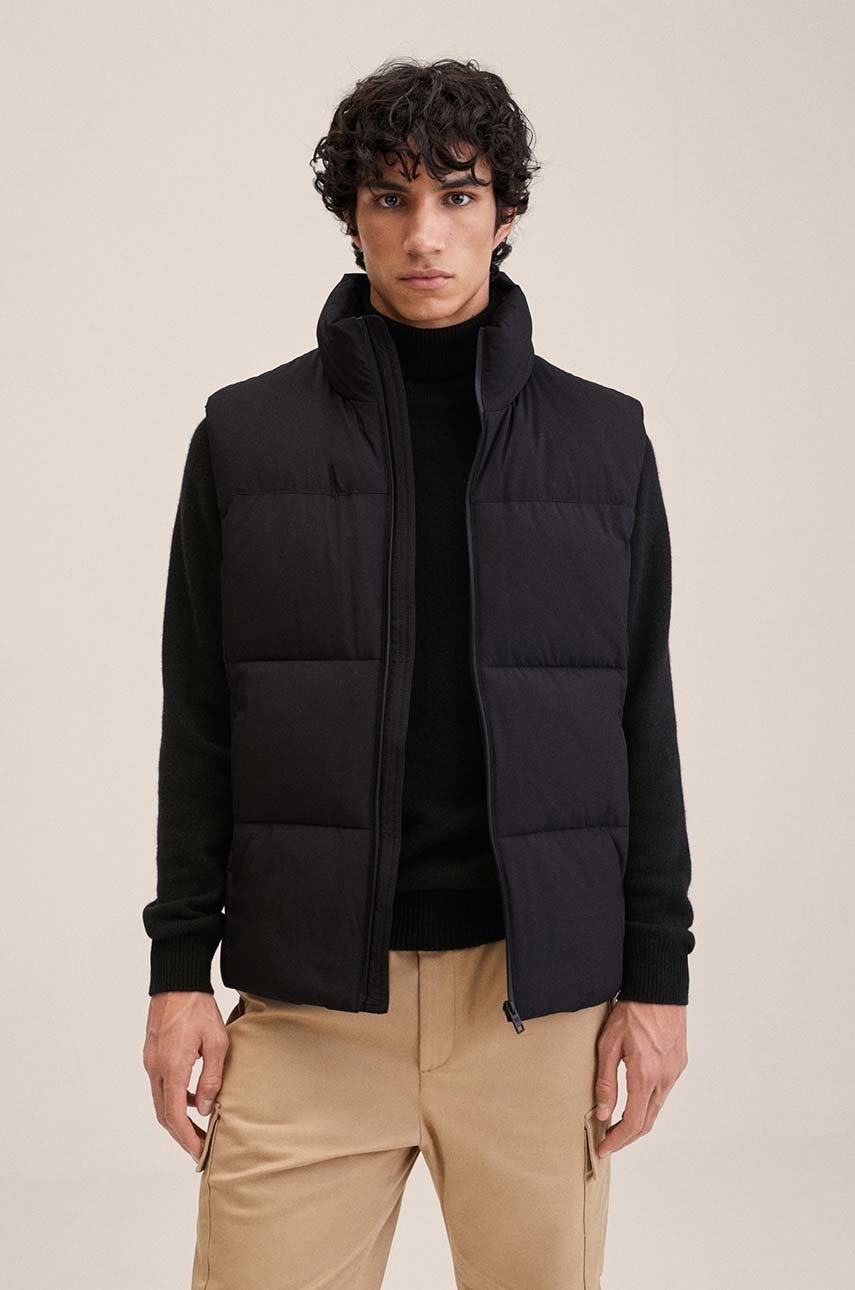 Mango man vesta dolist-i barbati, culoarea negru, de iarna
