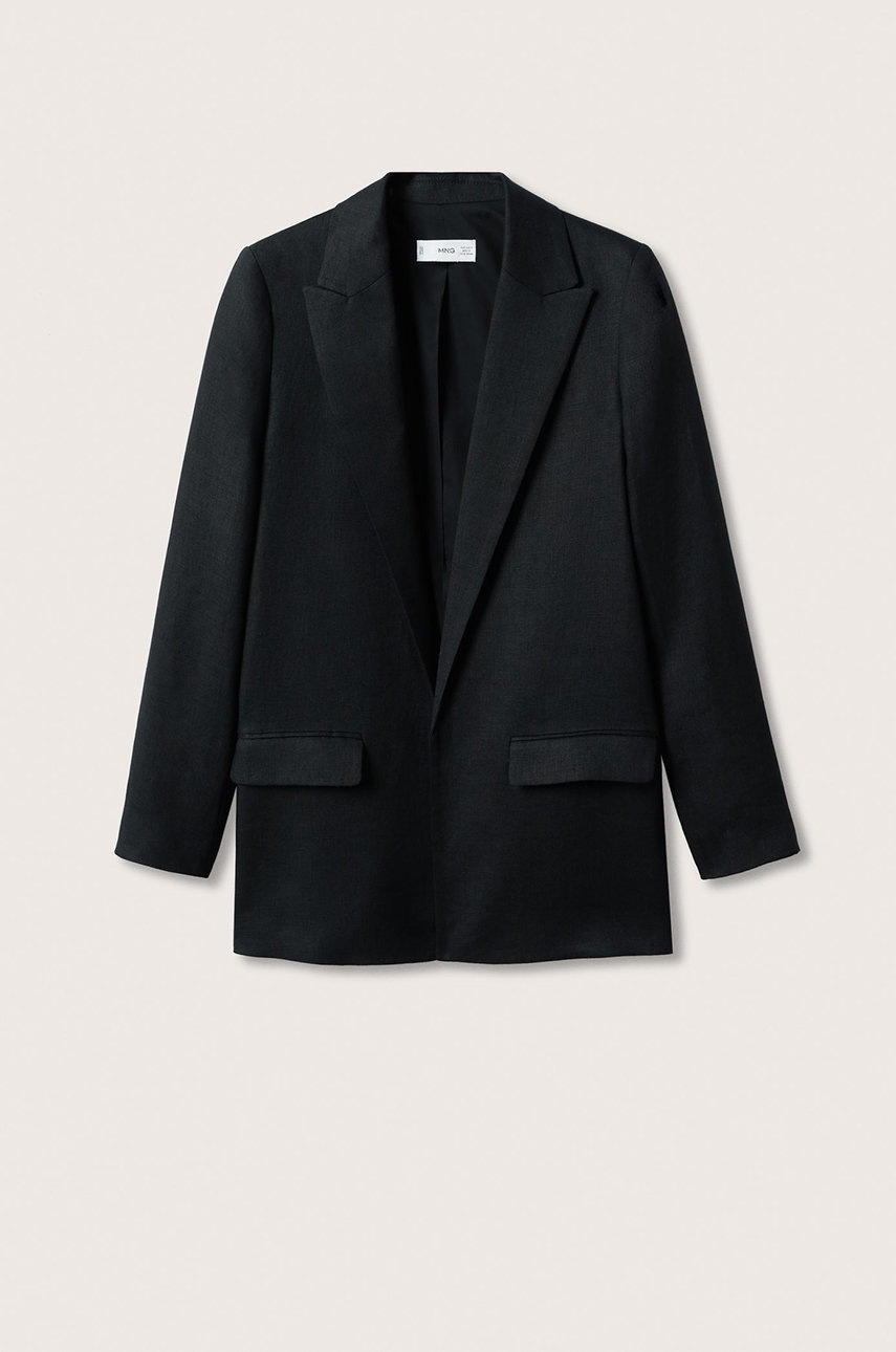 

Пиджак Mango Eleli цвет чёрный oversize однотонный