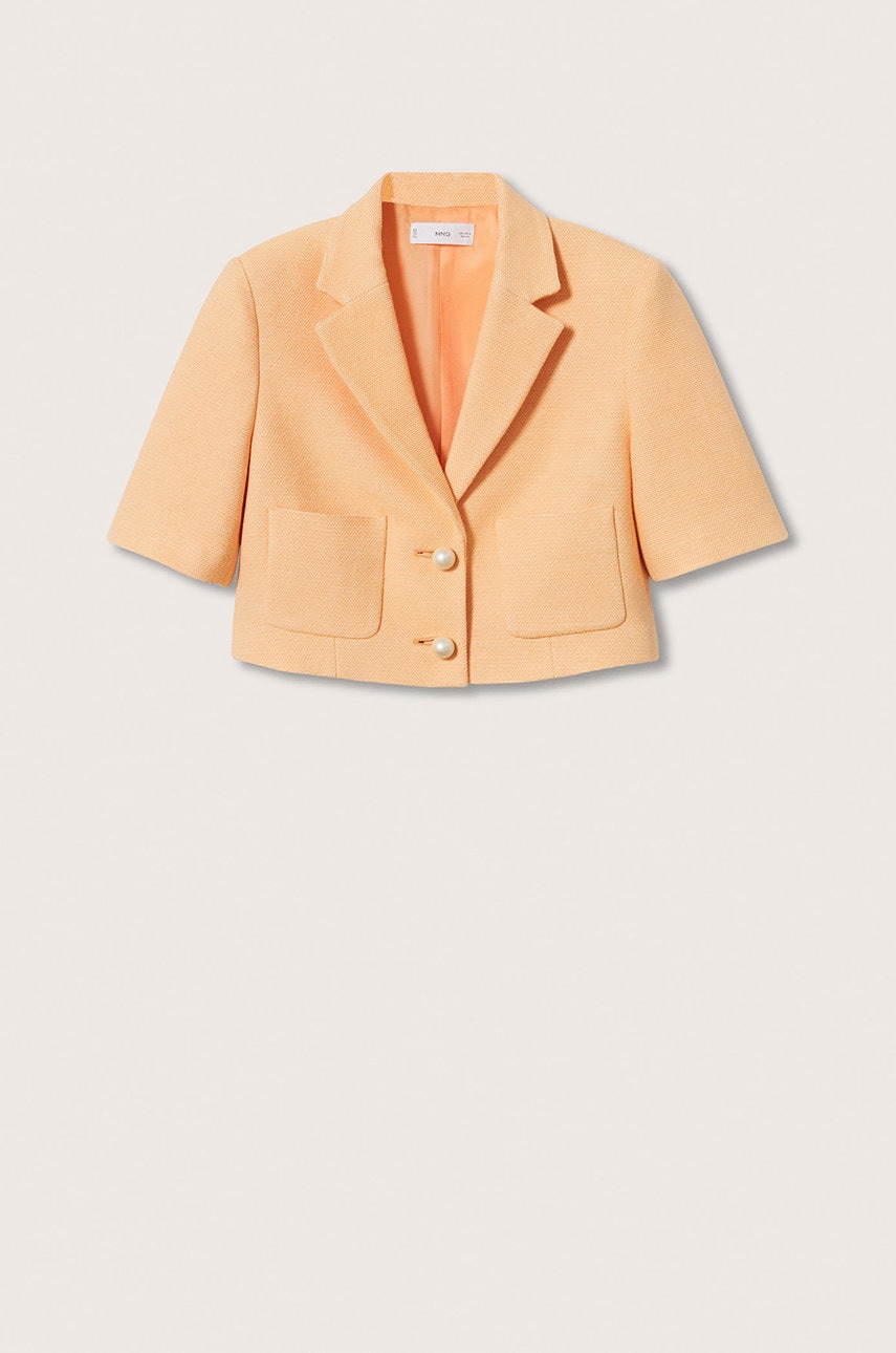 

Пиджак Mango Beverly цвет оранжевый oversize однотонная