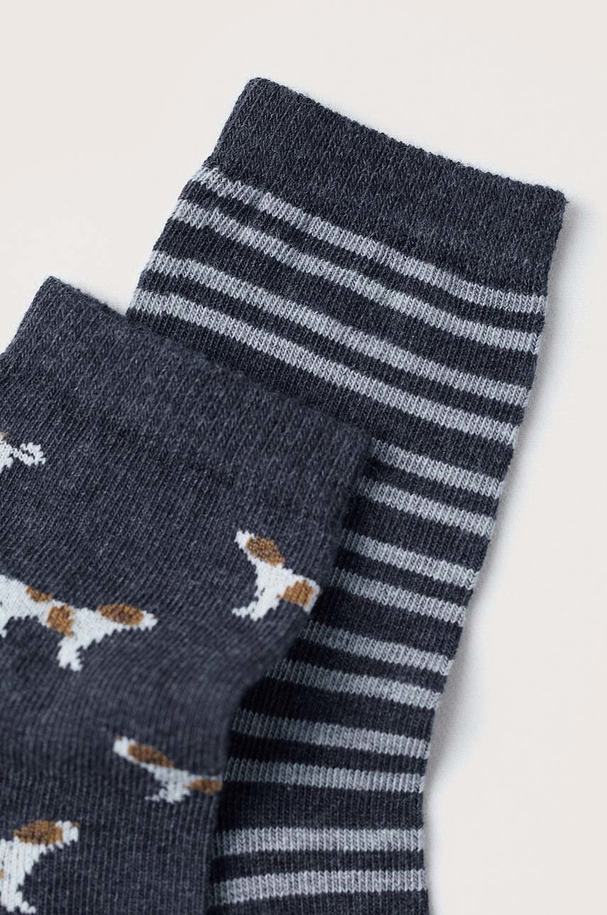 

Дитячі шкарпетки Mango Kids Dogsb (2-pack) колір синій