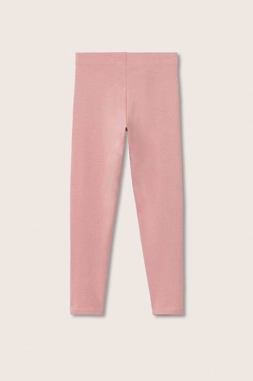 

Дитячі легінси Mango Kids Elio7 колір рожевий гладке