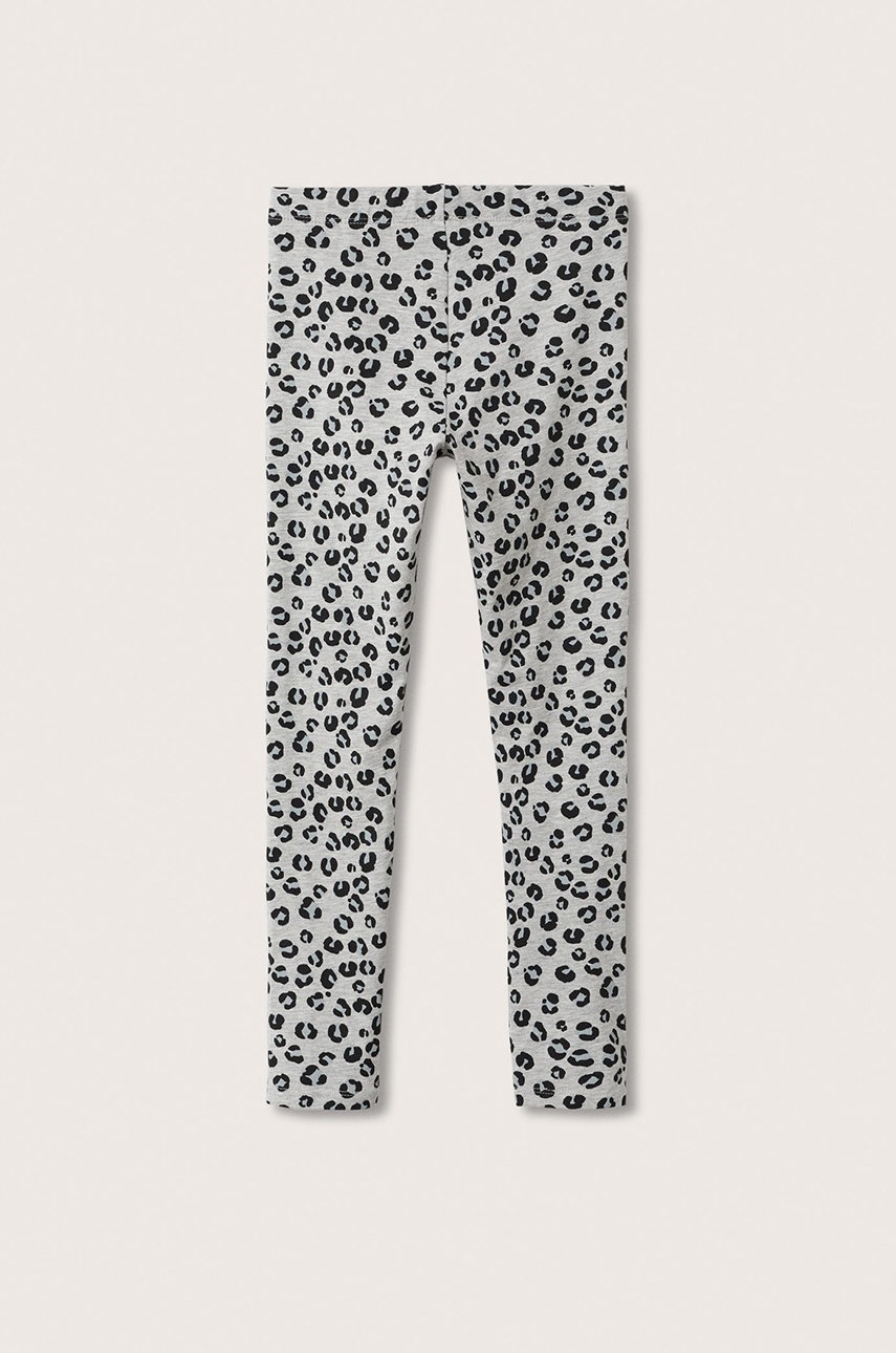 

Детские леггинсы Mango Kids цвет серый узорное