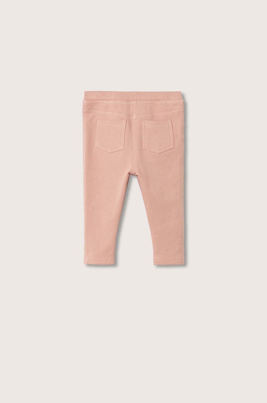 

Детские леггинсы Mango Kids цвет розовый гладкие