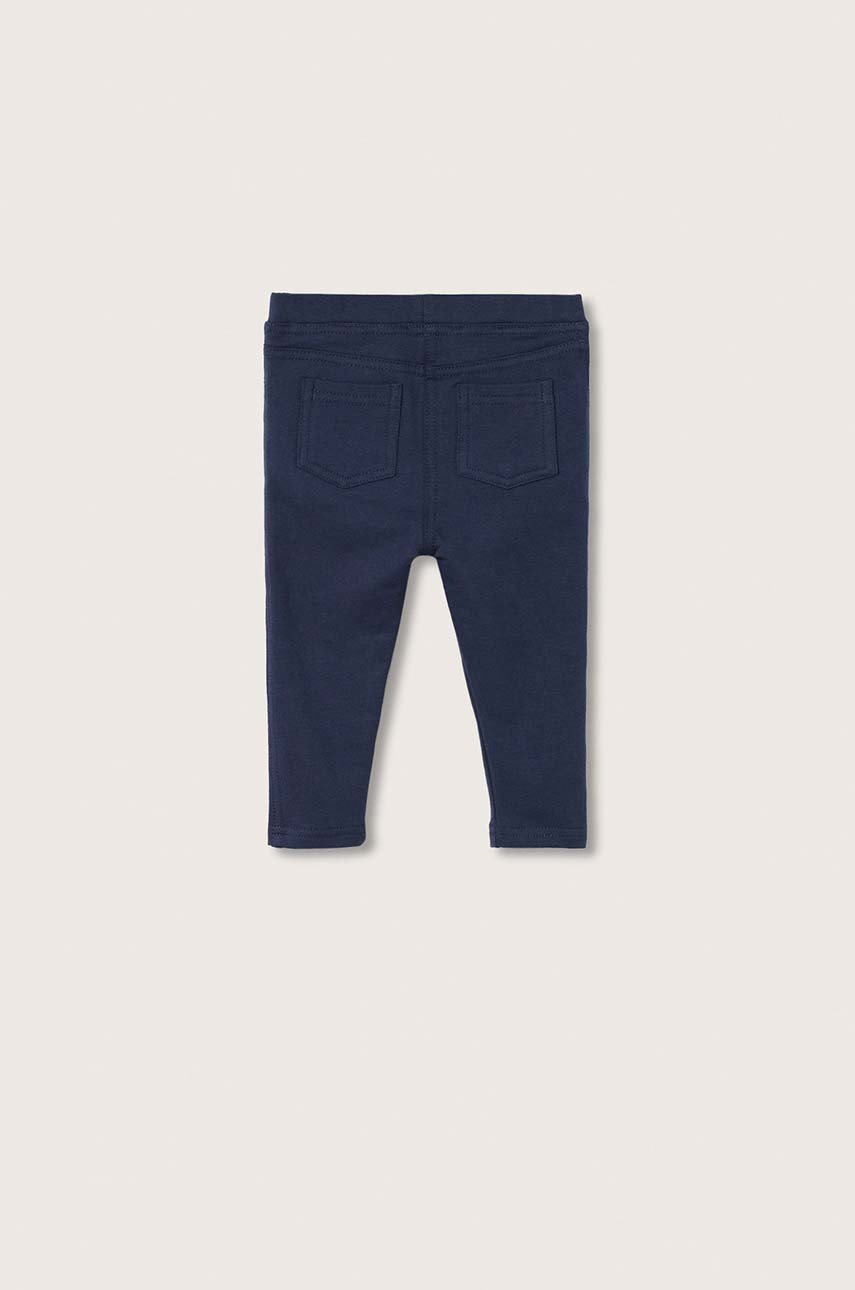 

Детские леггинсы Mango Kids цвет синий гладкие