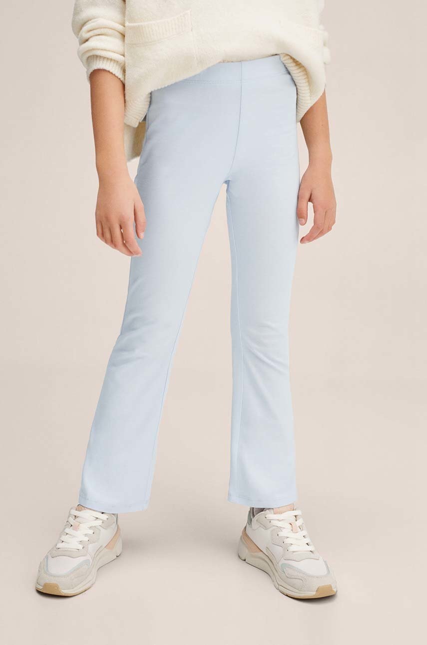 

Детски панталони Mango Kids с изчистен дизайн, Син