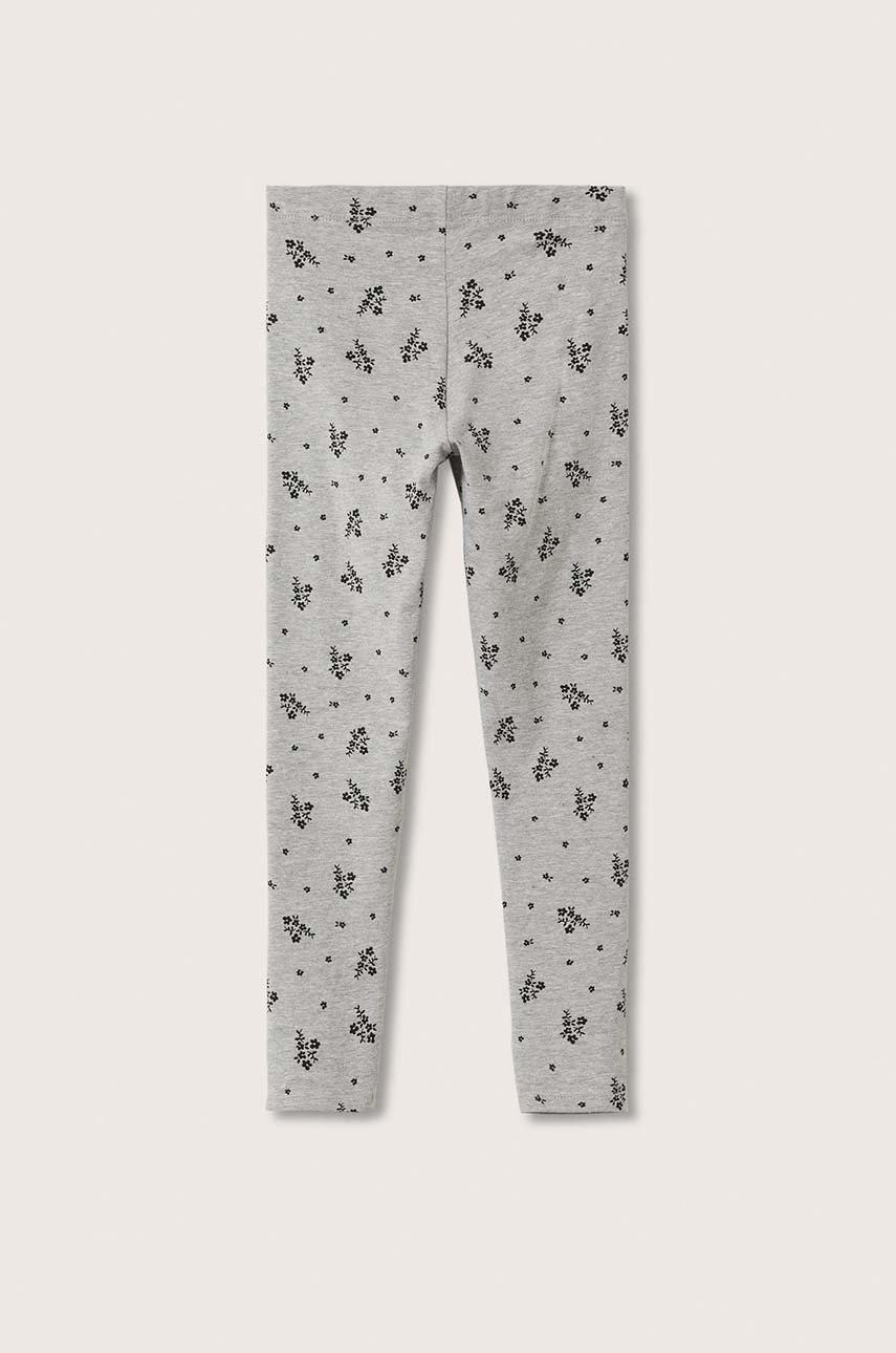 

Детские леггинсы Mango Kids цвет серый узорное