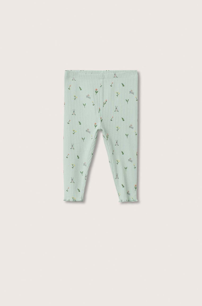 

Детски клин Mango Kids в зелено с десен, Зелен
