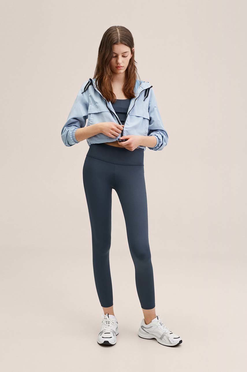 

Детские леггинсы Mango Kids Noche цвет синий однотонные