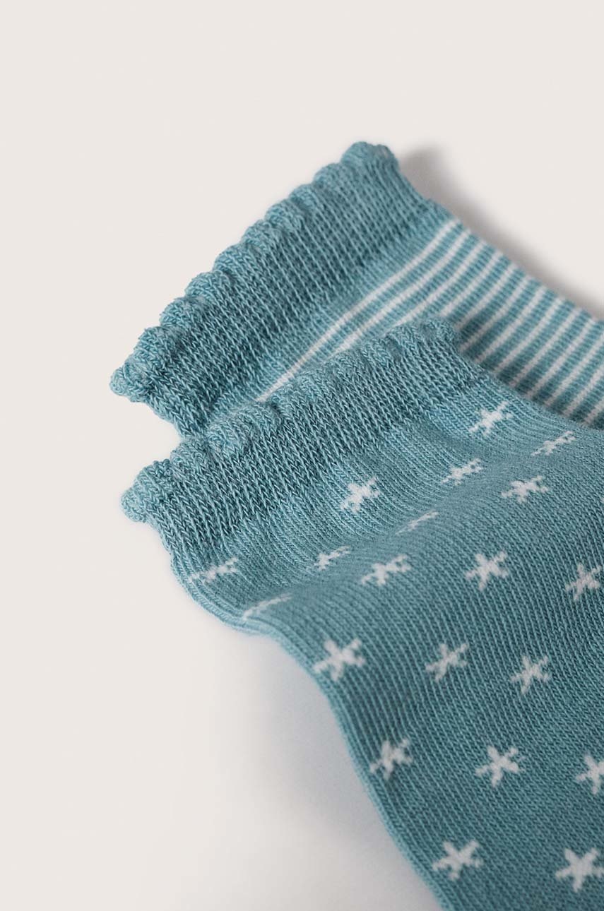

Детские носки Mango Kids Rayas (2-pack) цвет зелёный