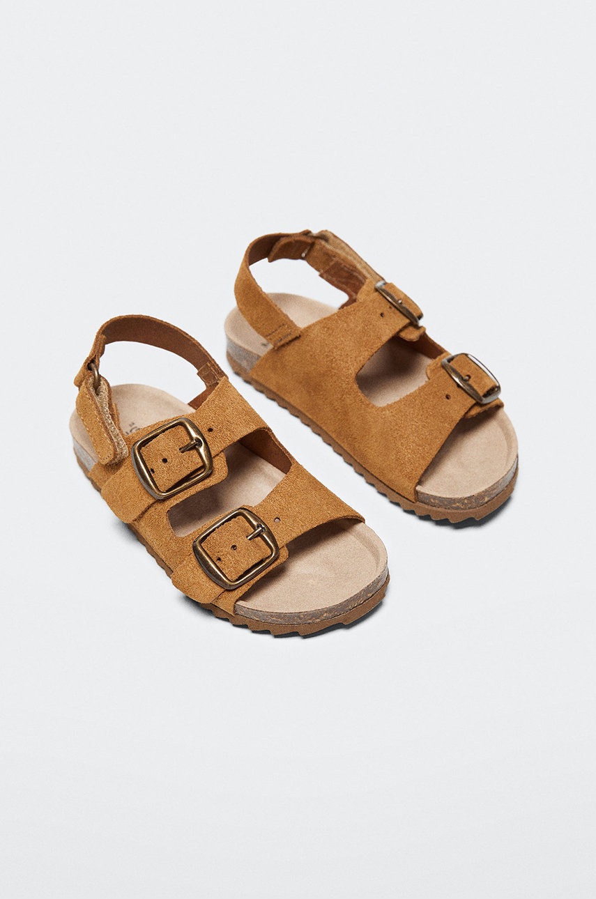 

Дитячі замшеві сандалі Mango Kids Arcab колір коричневий
