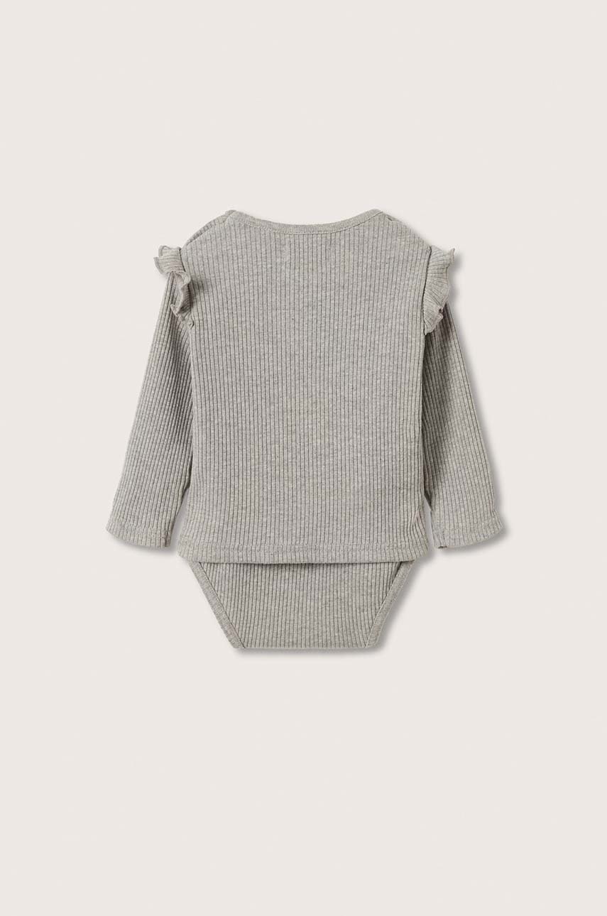 

Боди для младенцев Mango Kids цвет серый