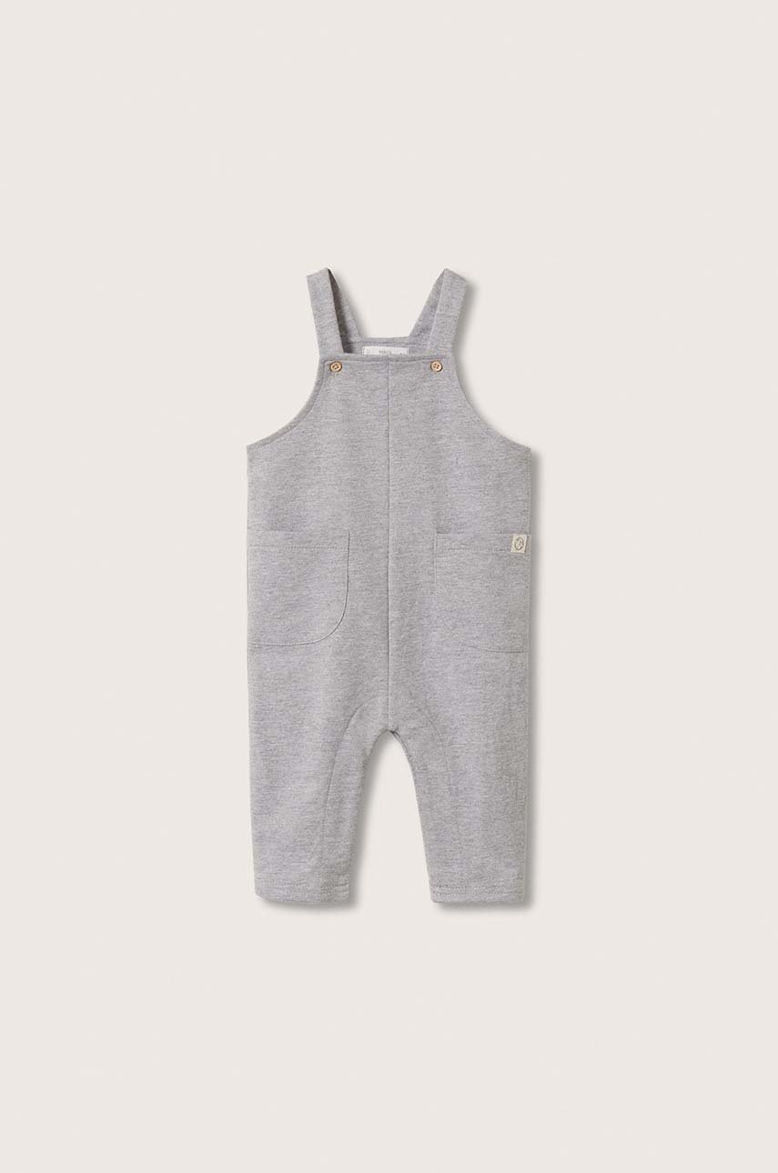 

Бебешки гащеризон Mango Kids в сиво, Сив