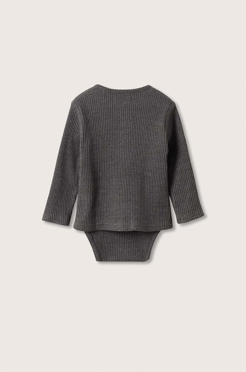 

Боді для немовлят Mango Kids колір сірий