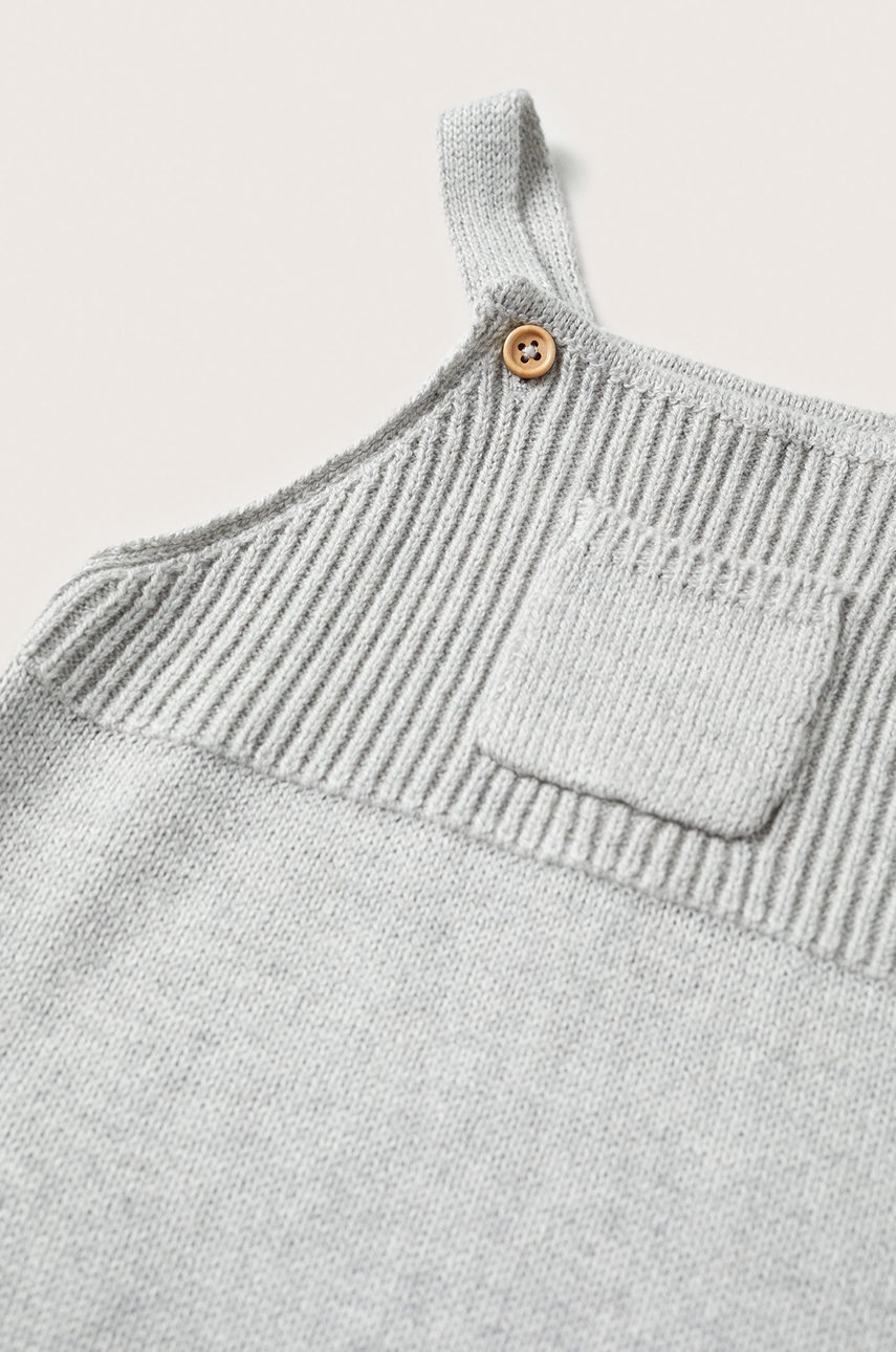 

Комбінезон для немовлят Mango Kids колір сірий