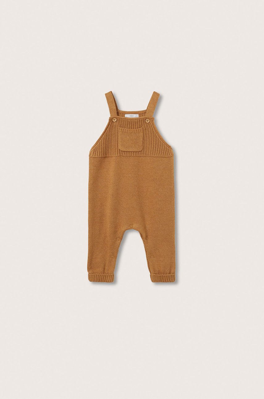 Mango Kids combinezon bebe culoarea galben 2023 ❤️ Pret Super answear imagine noua 2022