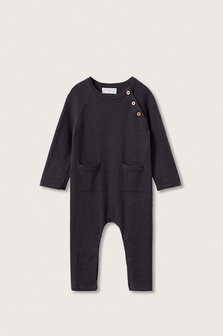 

Бебешки гащеризон Mango Kids в сиво, Сив