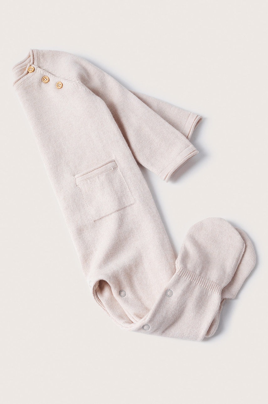 

Повзунки для немовлят Mango Kids колір бежевий