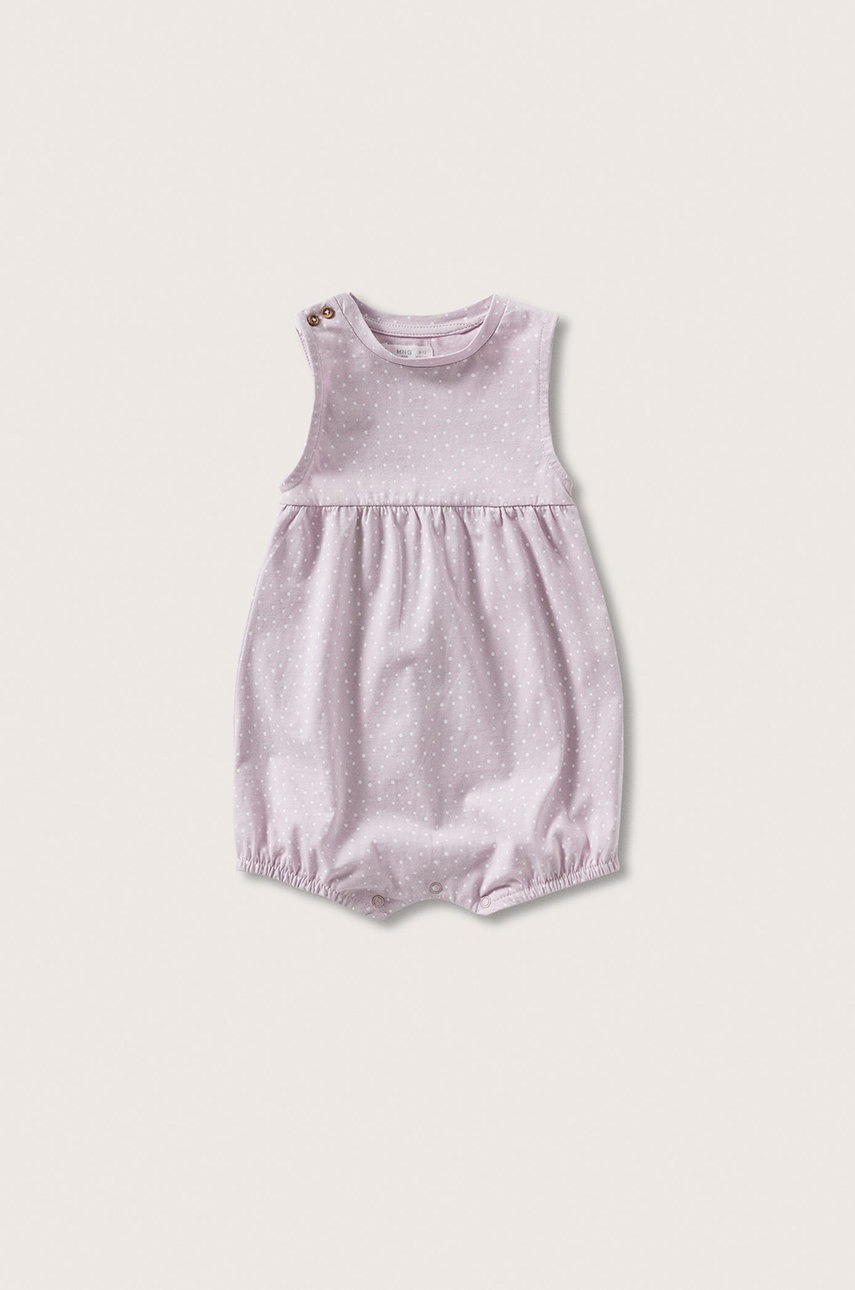 

Бебешки памучни ританки Mango Kids в лилаво, Виолетов
