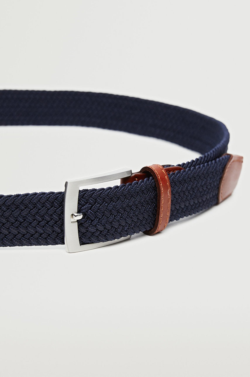 

Ремінь Mango Man чоловічий колір синій