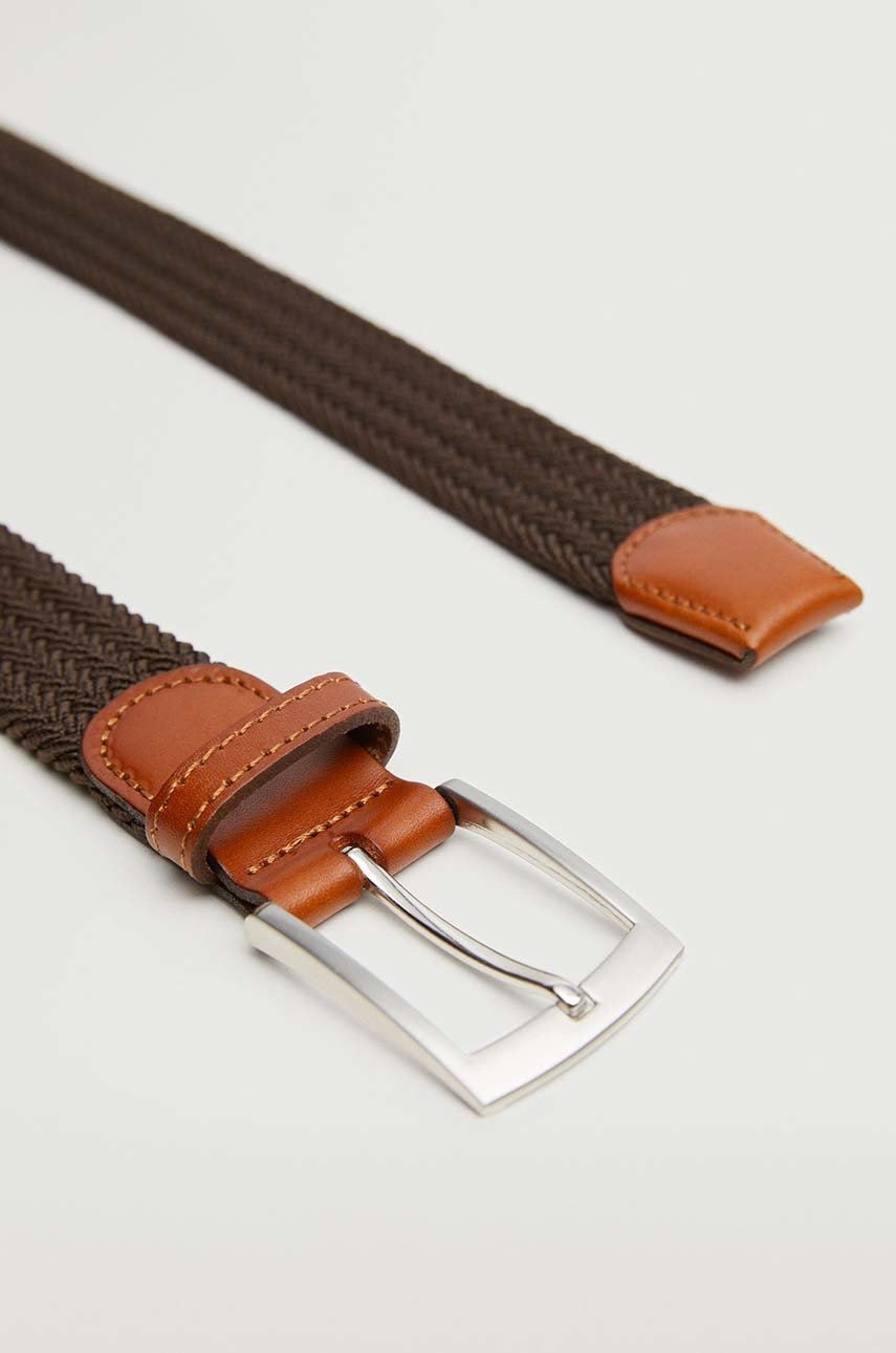 

Ремень Mango Man Elastic мужской цвет коричневый