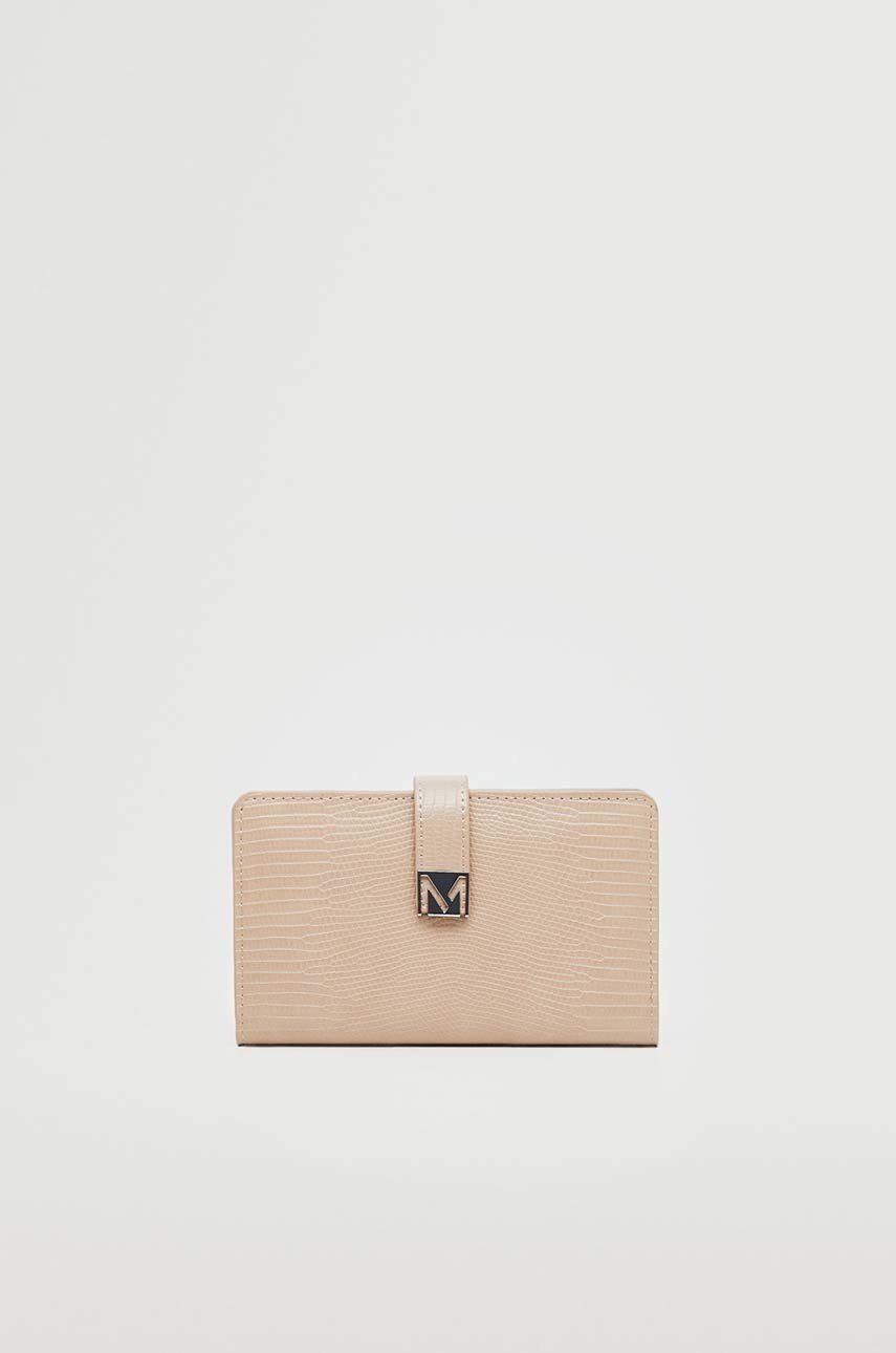 

Портфейл Mango Mykonos дамски в бежово, Бежов