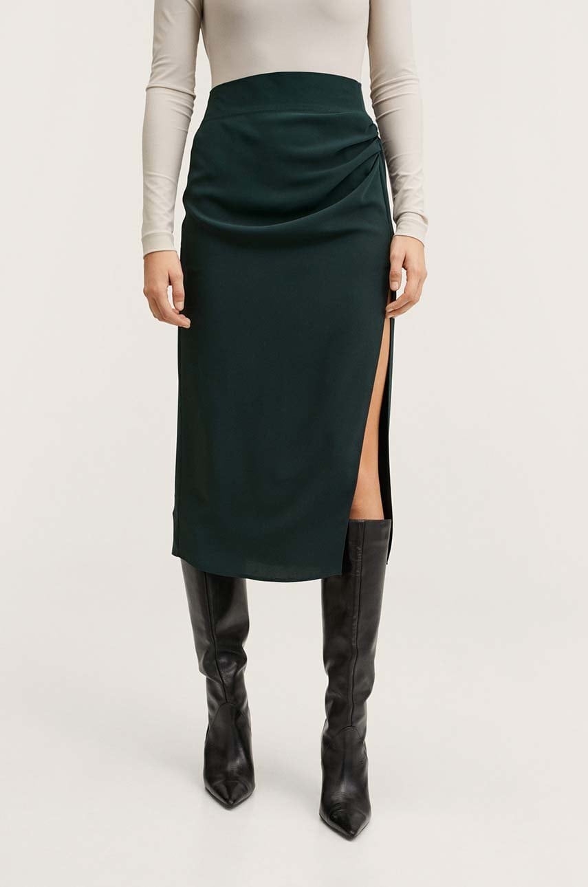 Mango fusta culoarea verde, midi, drept