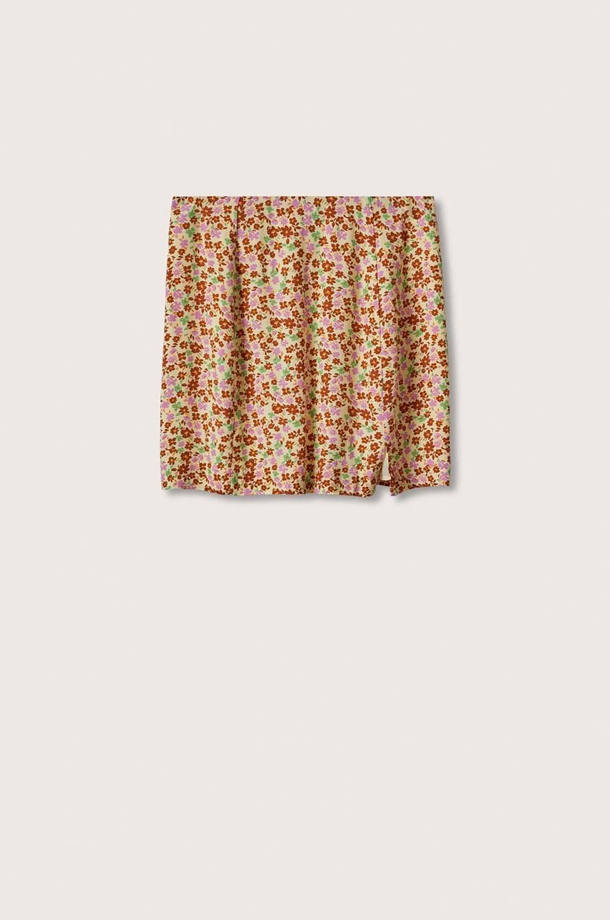 

Юбка Mango Lucy цвет бежевый mini прямая