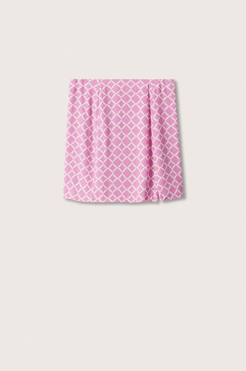 

Спідниця Mango Lucy колір рожевий mini пряма