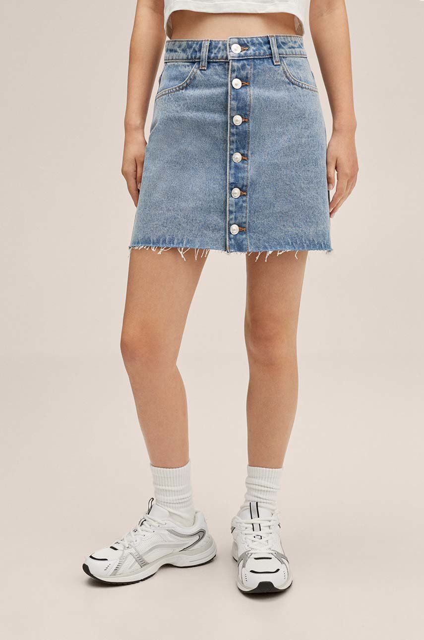 Mango Kids spódnica jeansowa dziecięca Skirt mini prosta