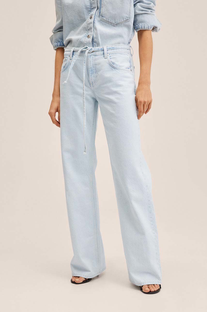 Mango jeansi Danish femei , high waist answear.ro imagine 2022 13clothing.ro