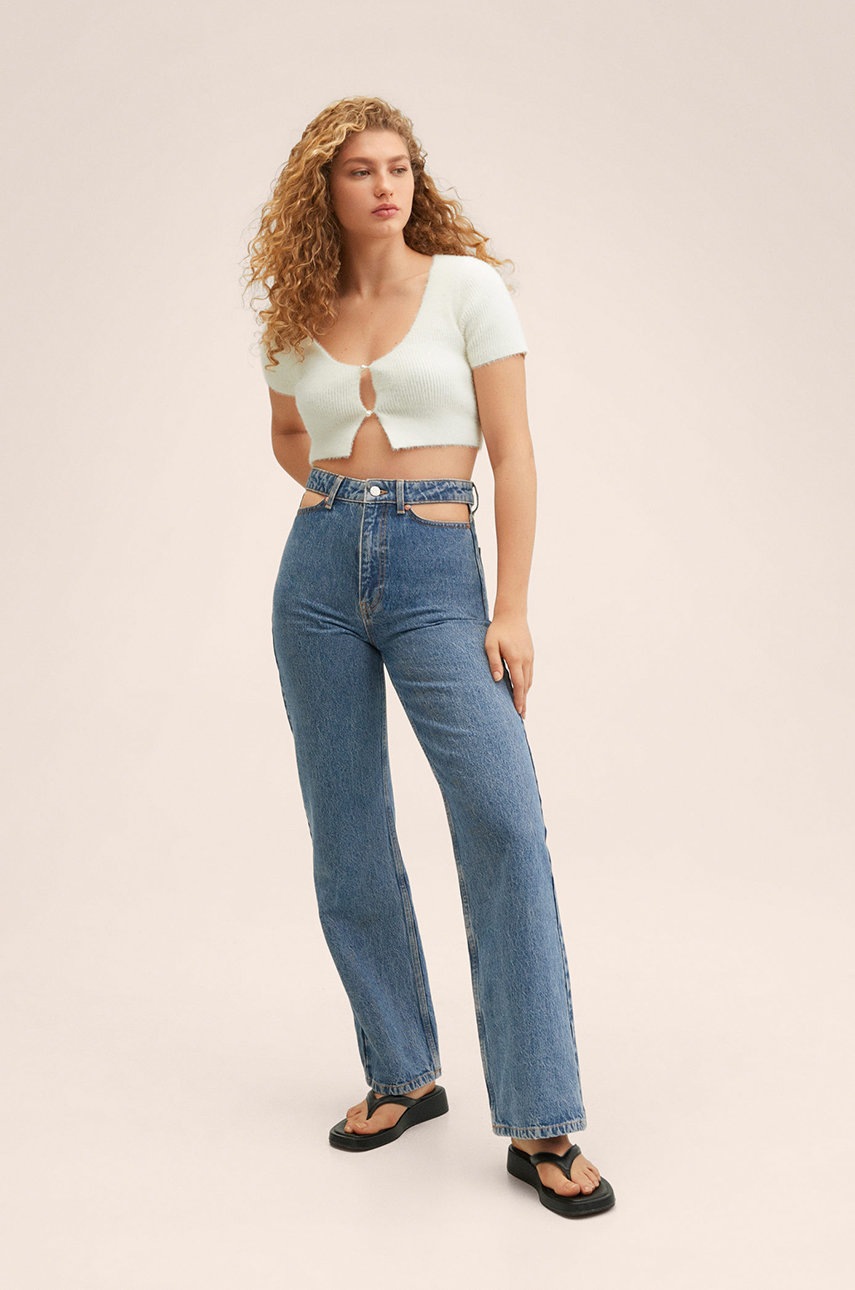 

Джинси Mango Cutout жіночі висока посадка
