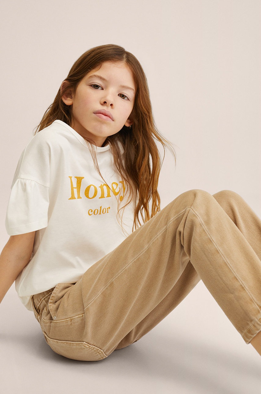 

Детски дънки Mango Kids, Бежов