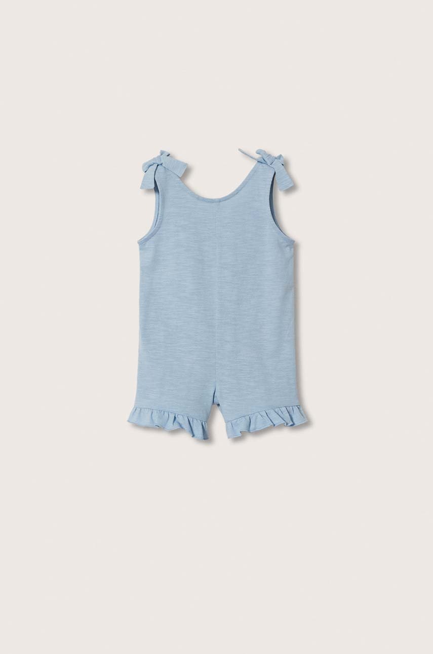 

Детски гащеризон Mango Kids Soft от памук, Син
