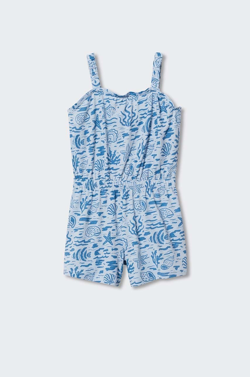 

Детски памучен гащеризон Mango Kids Betty от памук, Син