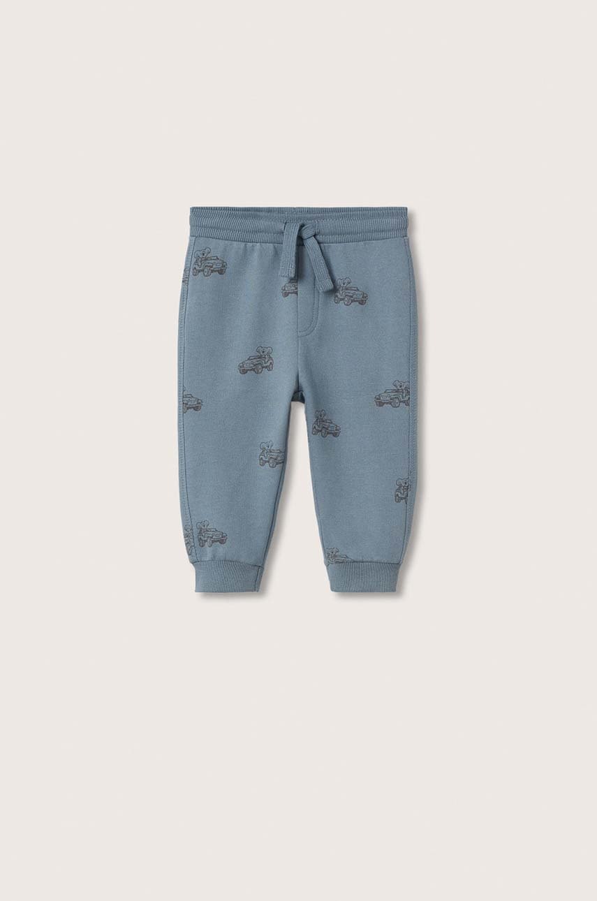 

Детски панталони Mango Kids с десен, Син