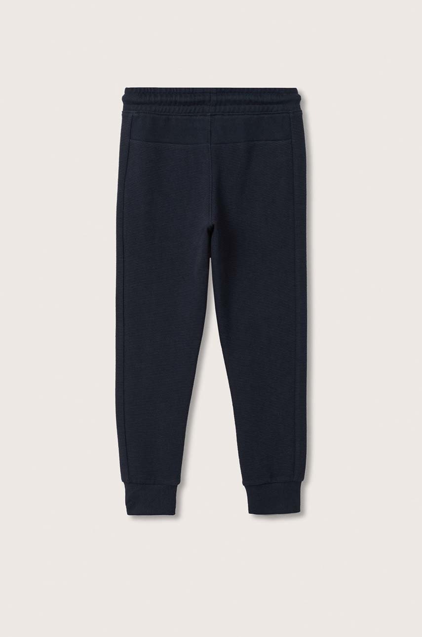 

Детские брюки Mango Kids цвет синий однотонные