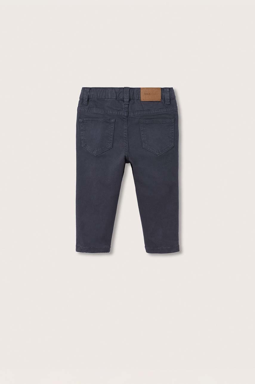 

Детские брюки Mango Kids цвет синий однотонные
