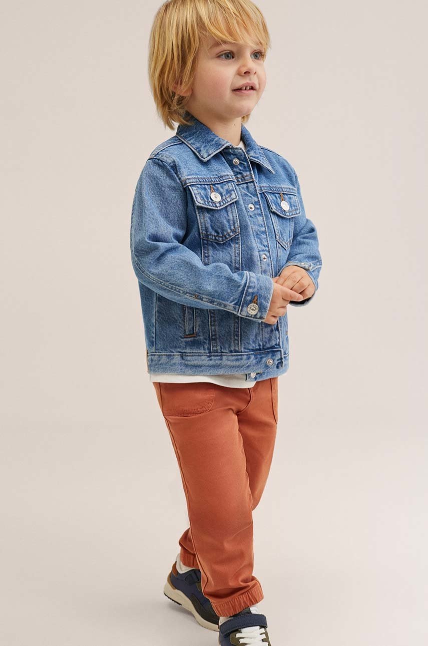 

Дитячі штани Mango Kids колір бордовий однотонні
