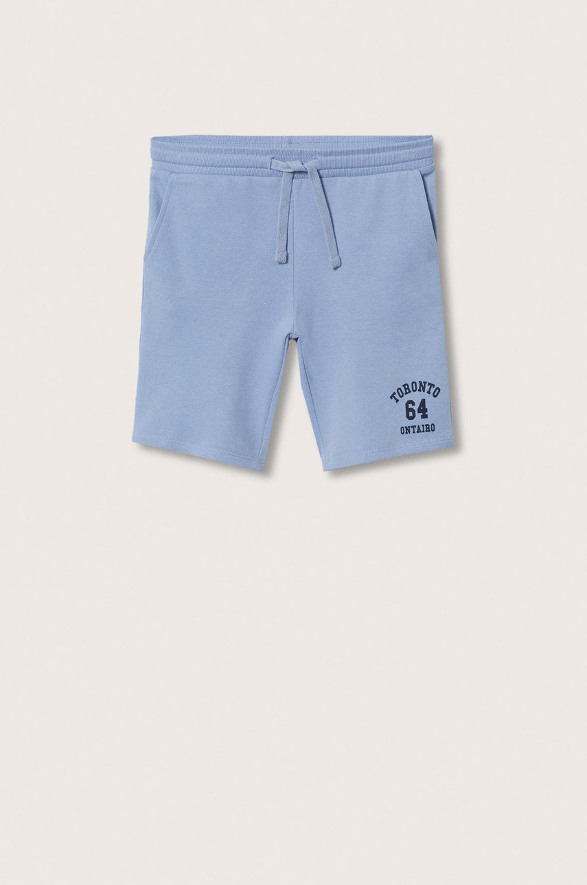 

Детски памучен панталон Mango Kids Toronto, Син