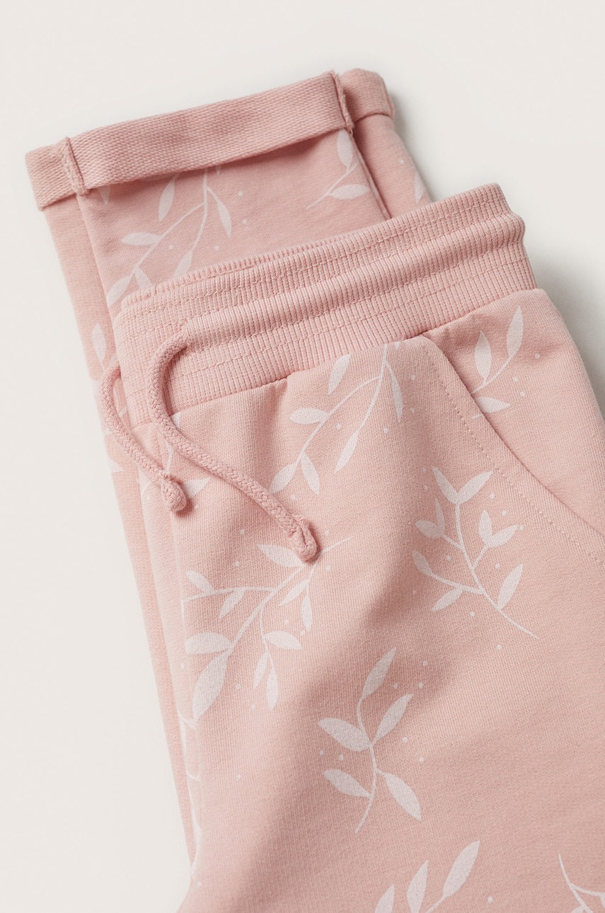 

Детские брюки Mango Kids цвет розовый с узором