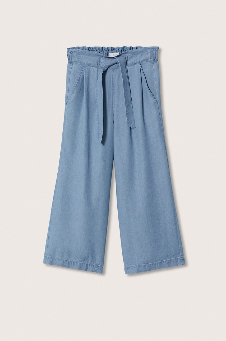 

Детски панталони Mango Kids Bellver с изчистен дизайн, Син