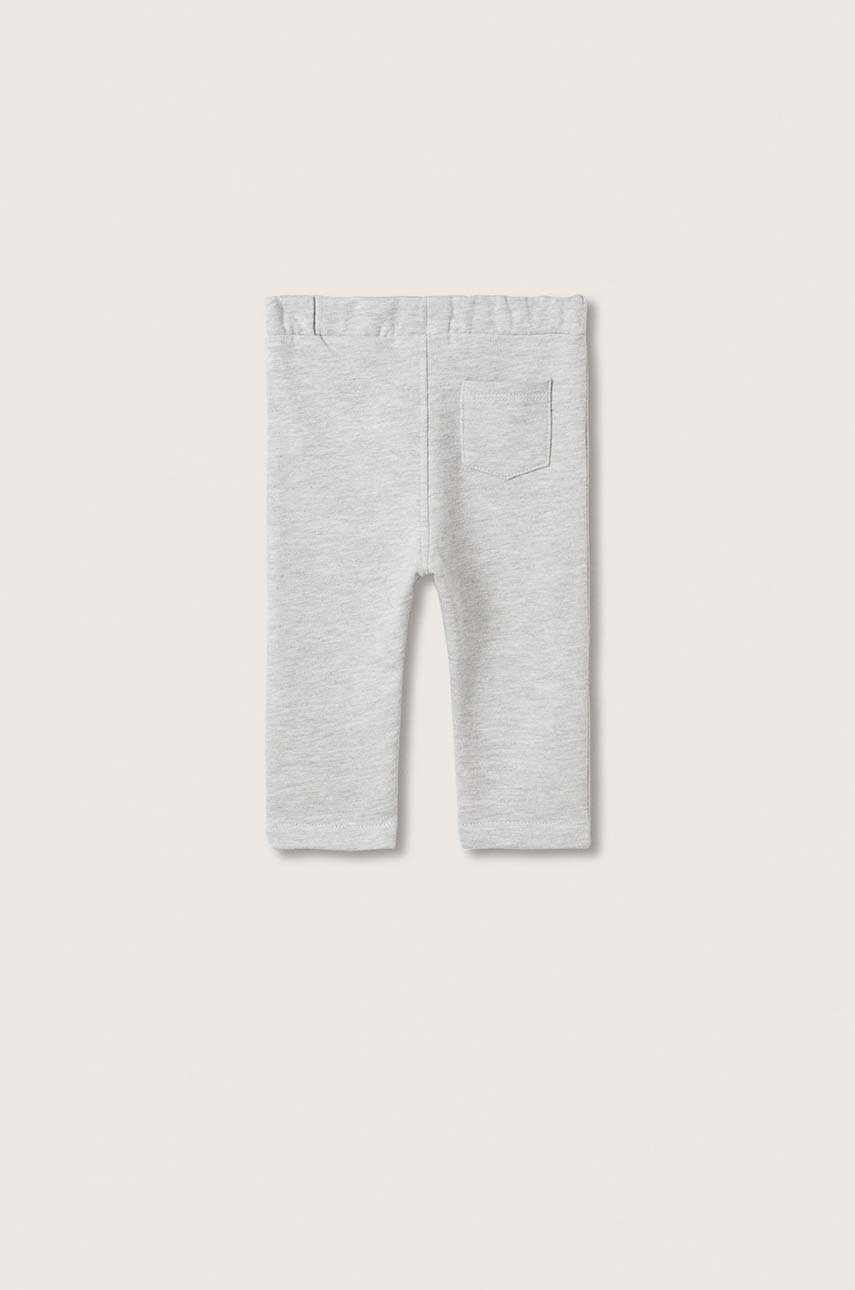 

Дитячі штани Mango Kids колір сірий однотонні