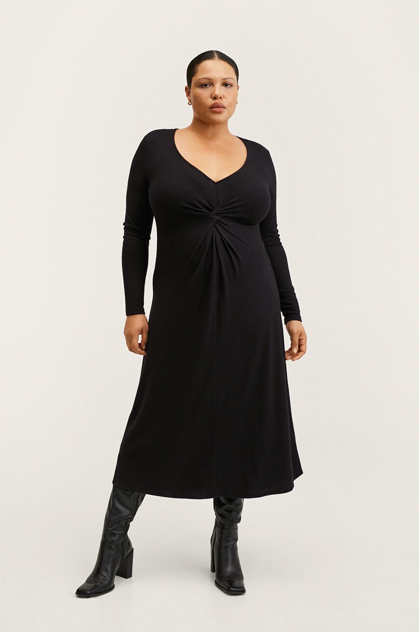 Mango rochie palson culoarea negru, mini, oversize