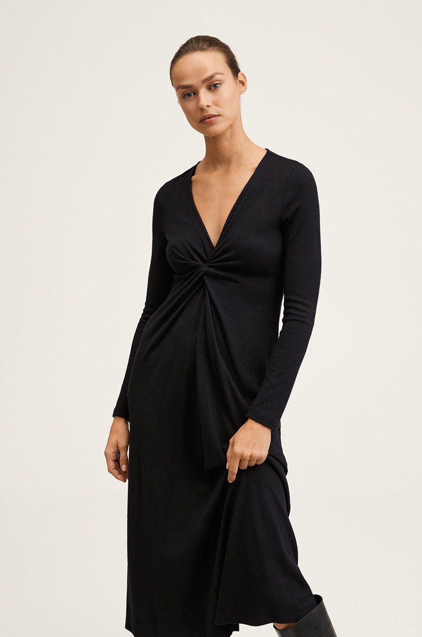 

Платье Mango Palson цвет чёрный mini oversize