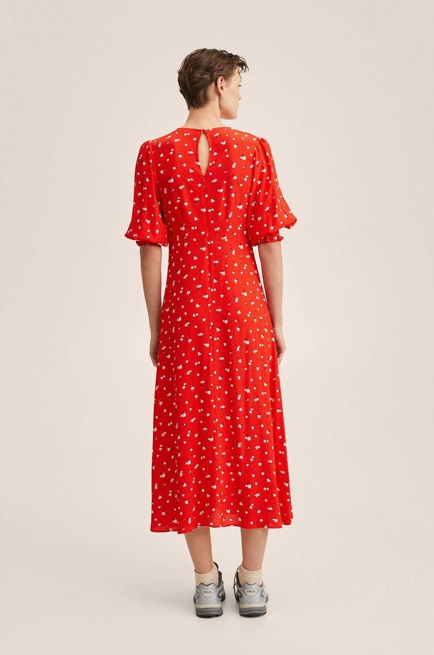 

Платье Mango Carol цвет красный midi oversize