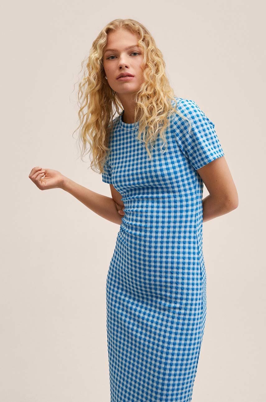 Mango sukienka Saloni midi prosta