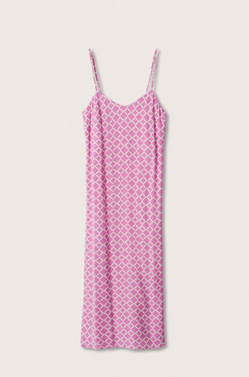 

Сукня Mango Beady колір рожевий maxi пряма