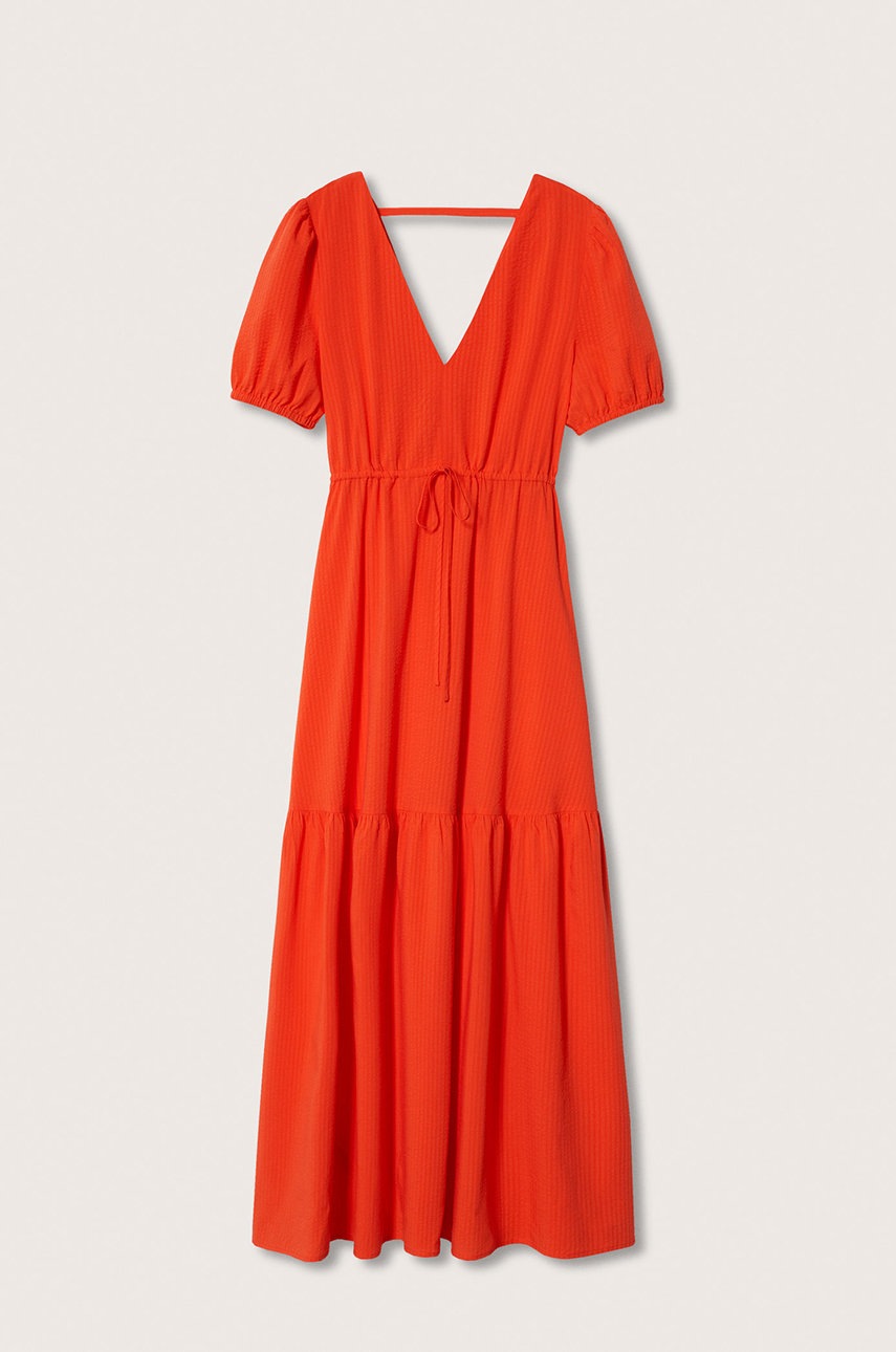 

Платье Mango Cantina цвет красный maxi oversize