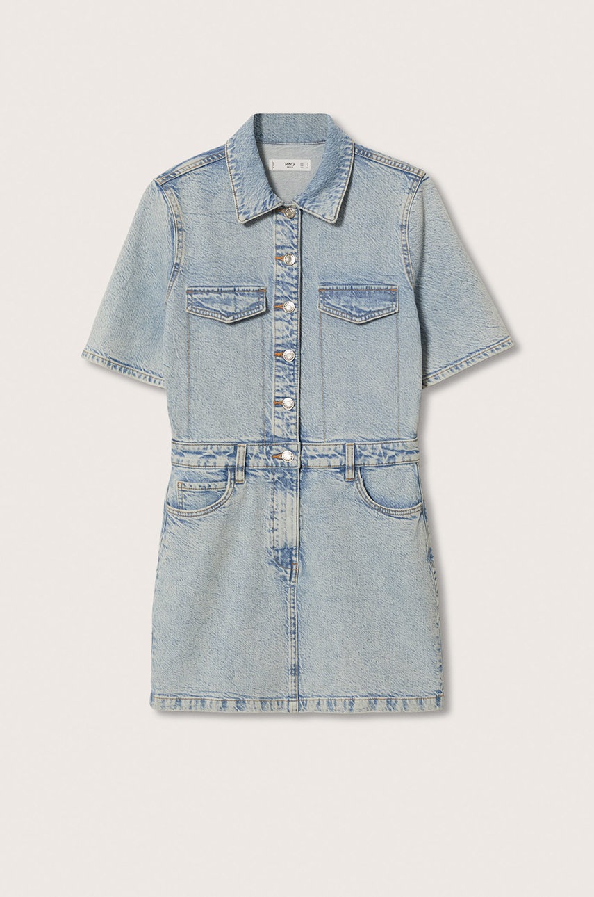 

Джинсова сукня Mango Mom80 колір фіолетовий mini пряма