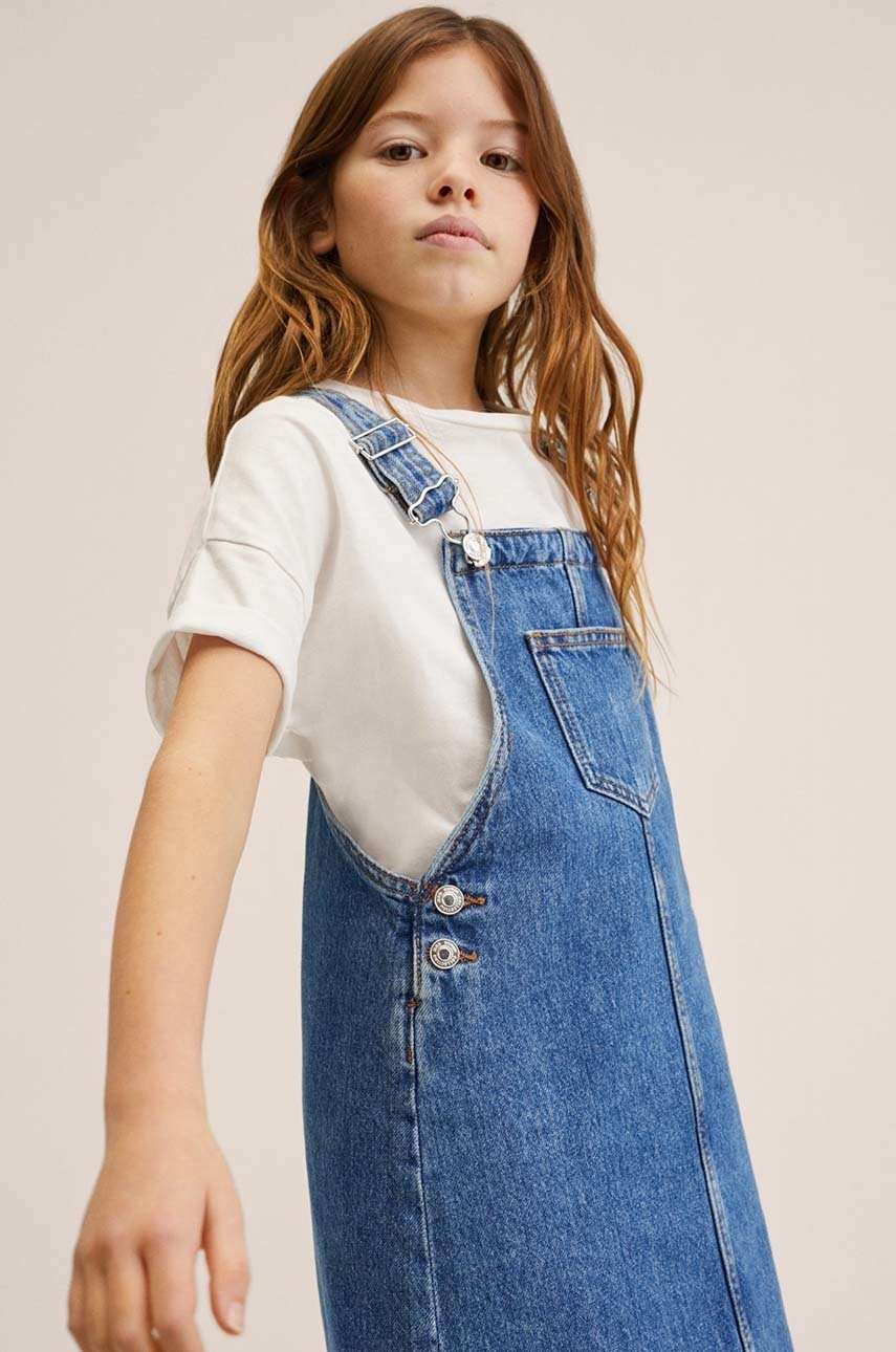 

Детское джинсовое платье Mango Kids mini прямое